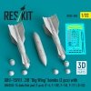 RESKIT RS32-0540 GBU-15(V)21, 22/B Small Wing bombs (2 pcs) with AN/AXQ-14 data link pod (1 pcs) (3D Printed) 1/32